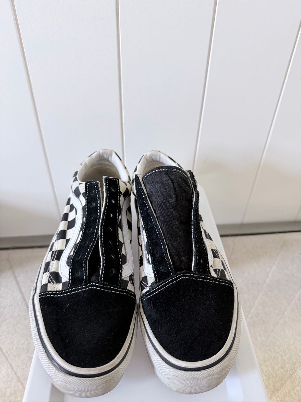 Vans Black & White Checkerboard Slip-On Style Sneakers